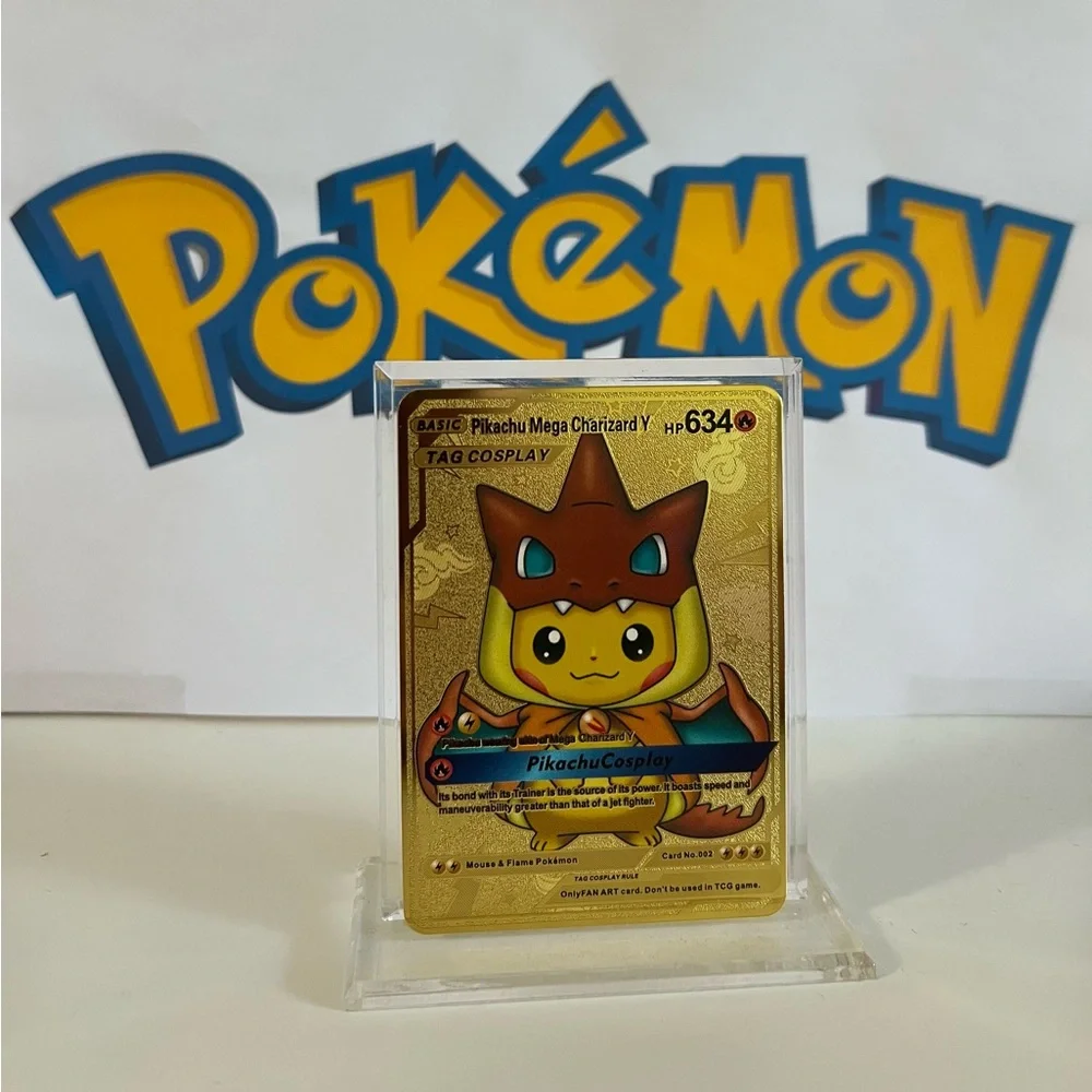 Pokemon | Toys | Pokemon Pikachu Mega Charizard Cosplay Gold Metal Card Fan Art Hp 634 | Poshmark Pokemon | Toys | Pokemon Pikachu Mega Charizard Cosplay Gold Metal Card Fan Art Hp 634 | Poshmark